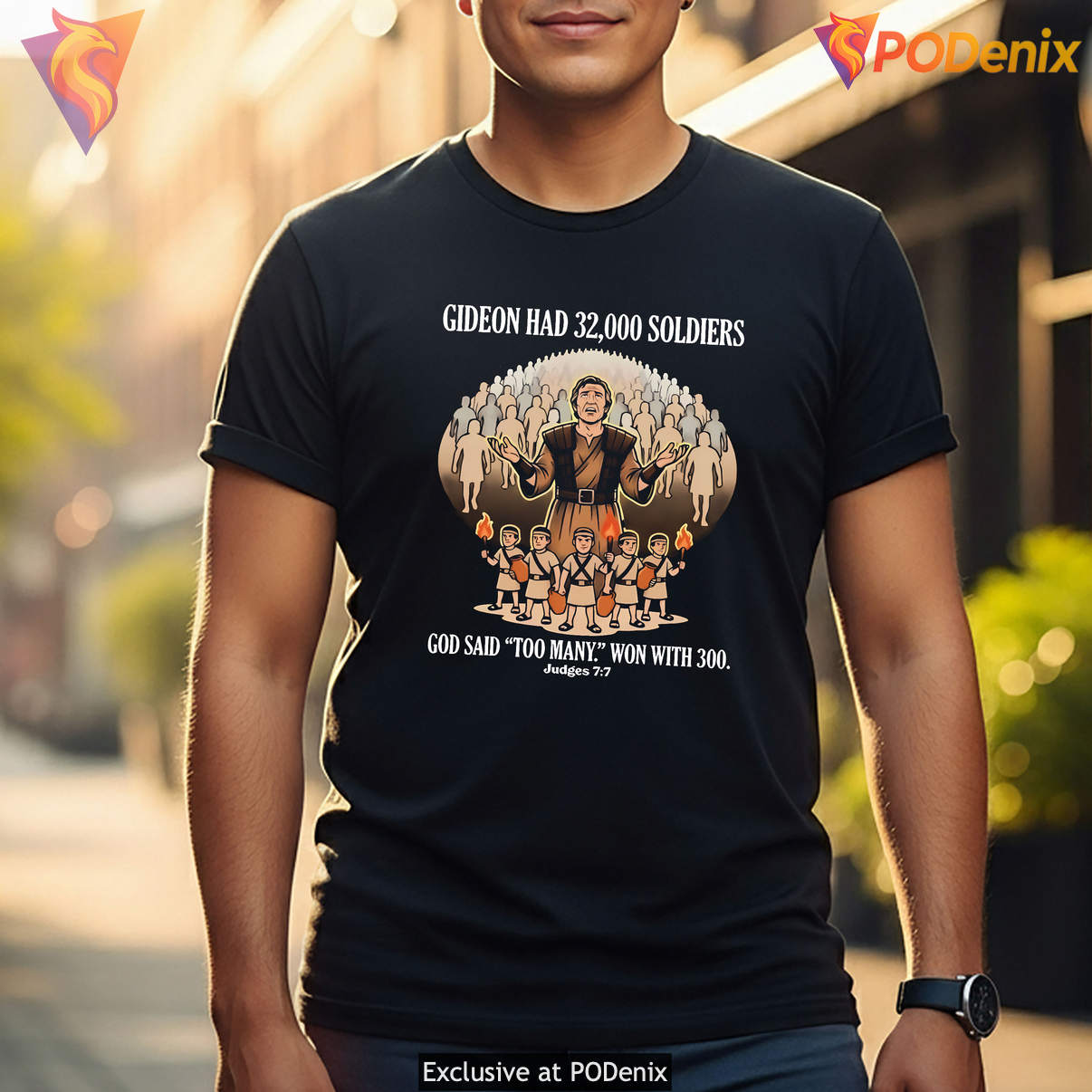 God Said Too Many Gideons Valor Shirt Had 32000 Soldiers Christian Graphic