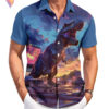 Graphic Dinosaur Tropical Hawaiian Shirt 2026 Funny Casual Beach Vacation Gear