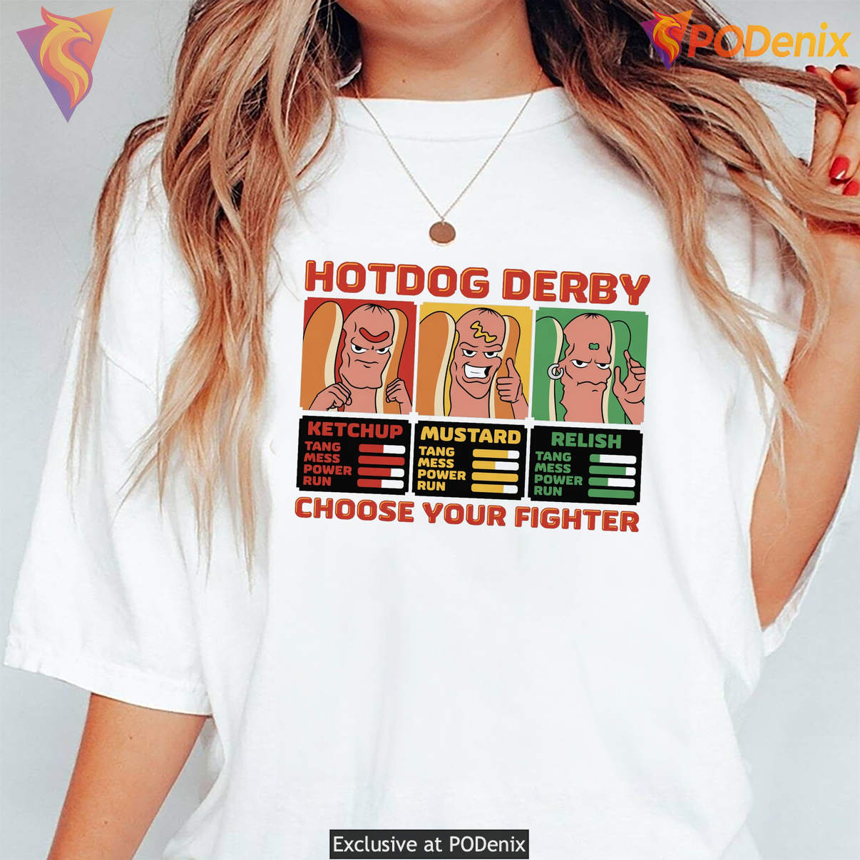 Hot Dog Derby Choose Your Fighter Shirt Ketchup Mustard Relish Graphic Design