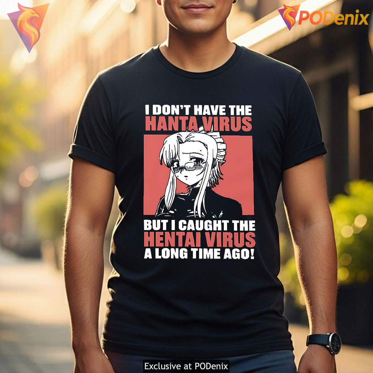 I Caught The Hentai Virus Funny Tee Meme I Dont Have The Hanta Humor Mens I Caught The Hentai Virus Funny Tee Meme I Dont Have The Hanta Humor Mens