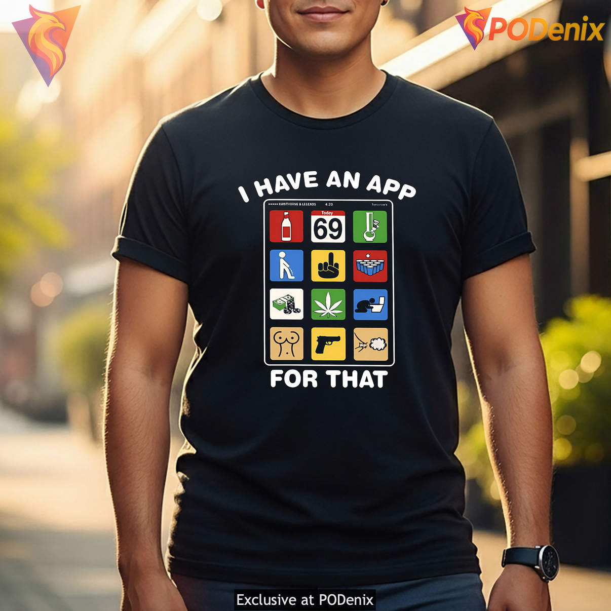 I Have An App For That Funny Meme Shirt Tech Humor Graphic Novelty Casual