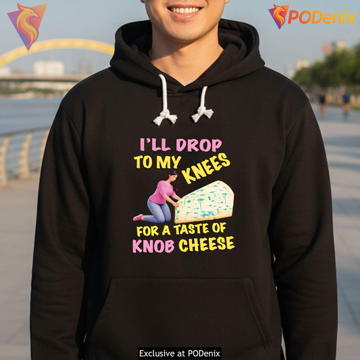 Ill Drop To My Knees Knob Cheese Shirt For A Taste Funny Meme Graphic Mens