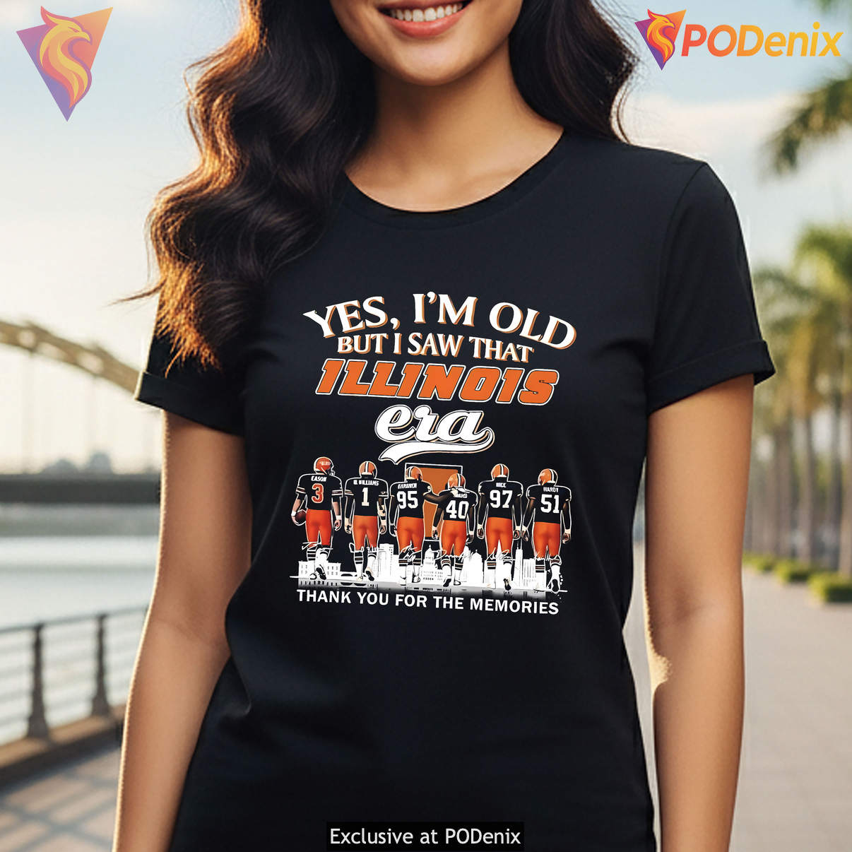 Illinois Fighting Illini Legends Fan Shirt Thank You Memories Graphic Casual