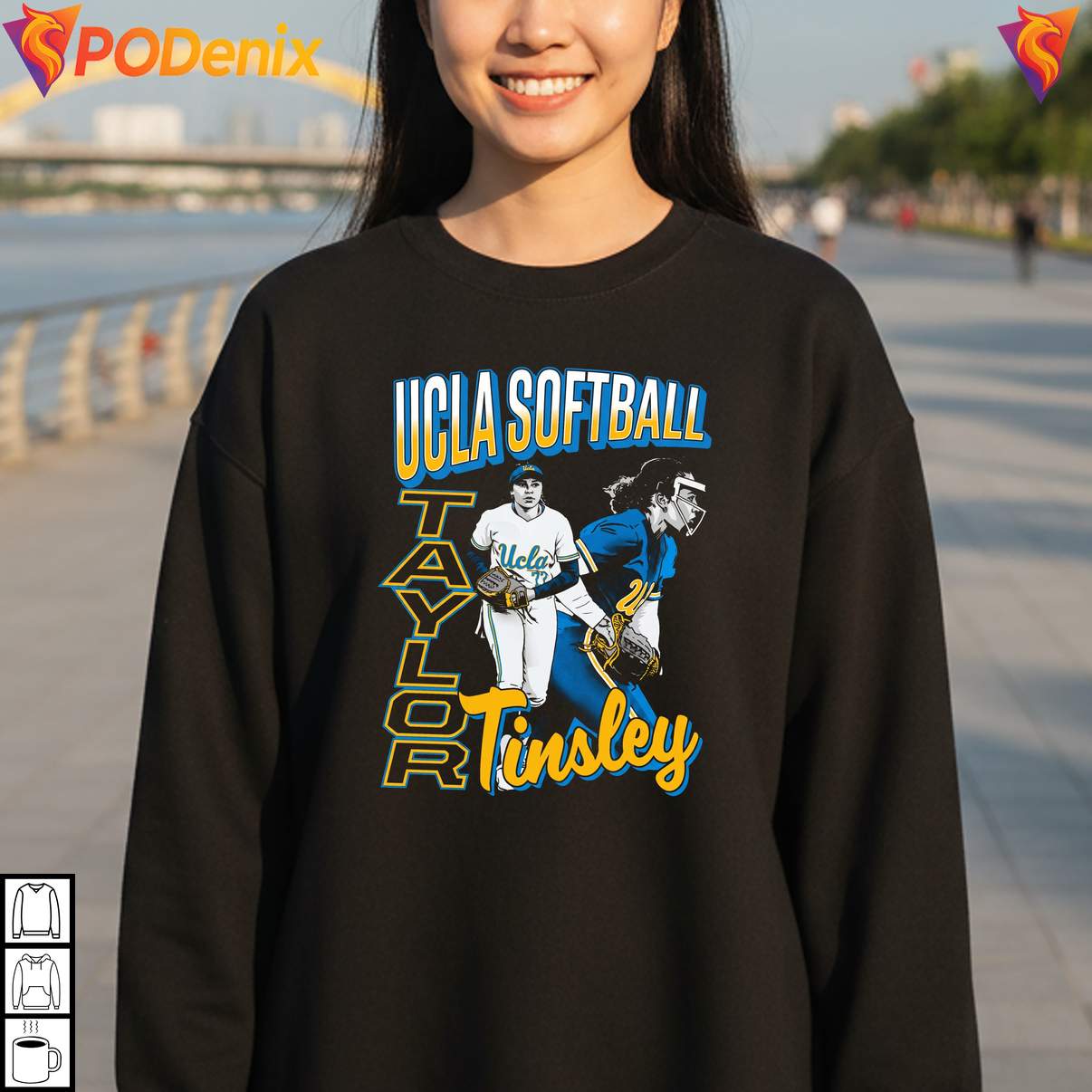 Illustrated Taylor Tinsley Fan Shirt UCLA Bruins Sports Graphic Design Mens
