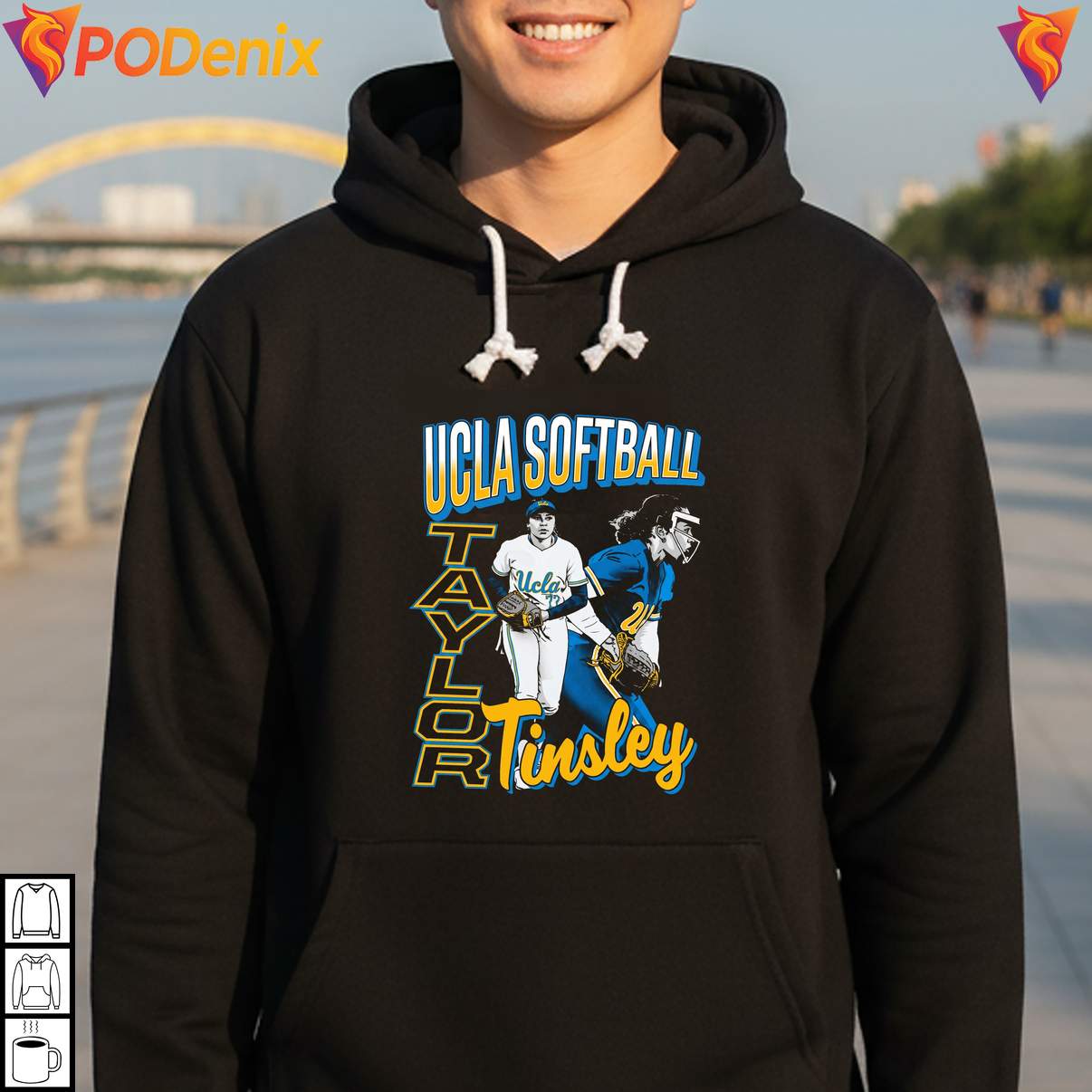 Illustrated Taylor Tinsley Fan Tee UCLA Bruins Sports Graphic Design Mens Illustrated Taylor Tinsley Fan Tee UCLA Bruins Sports Graphic Design Mens