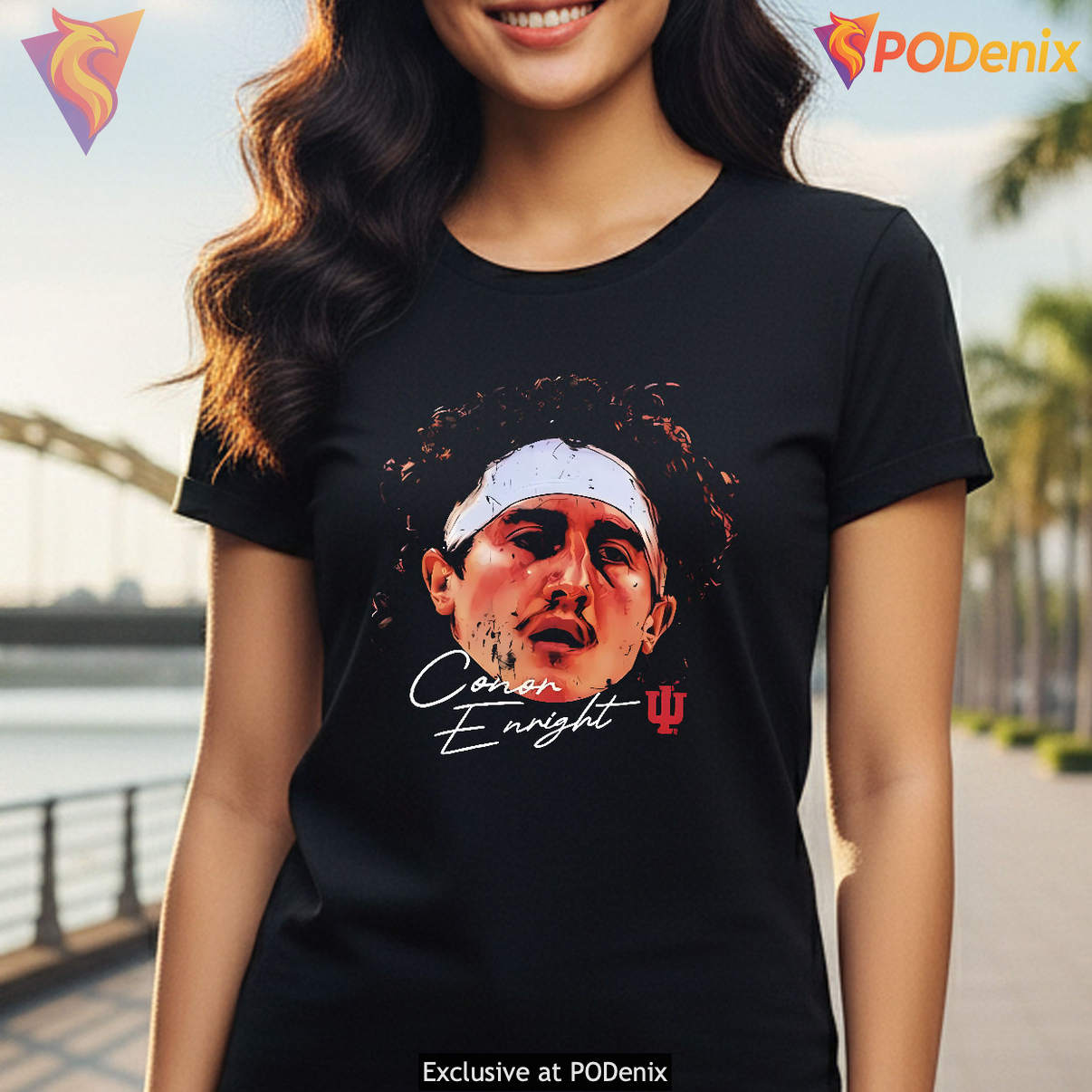 Indiana Hoosiers Conor Enright Tshirt Game Face Signature Basketball Graphic Indiana Hoosiers Conor Enright Tshirt Game Face Signature Basketball Graphic