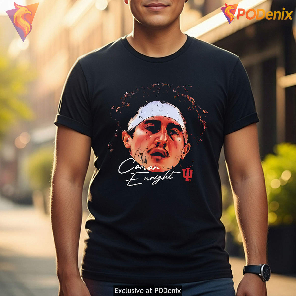 Indiana Hoosiers Conor Enright Tee Game Face Signature Basketball Graphic Indiana Hoosiers Conor Enright Tee Game Face Signature Basketball Graphic