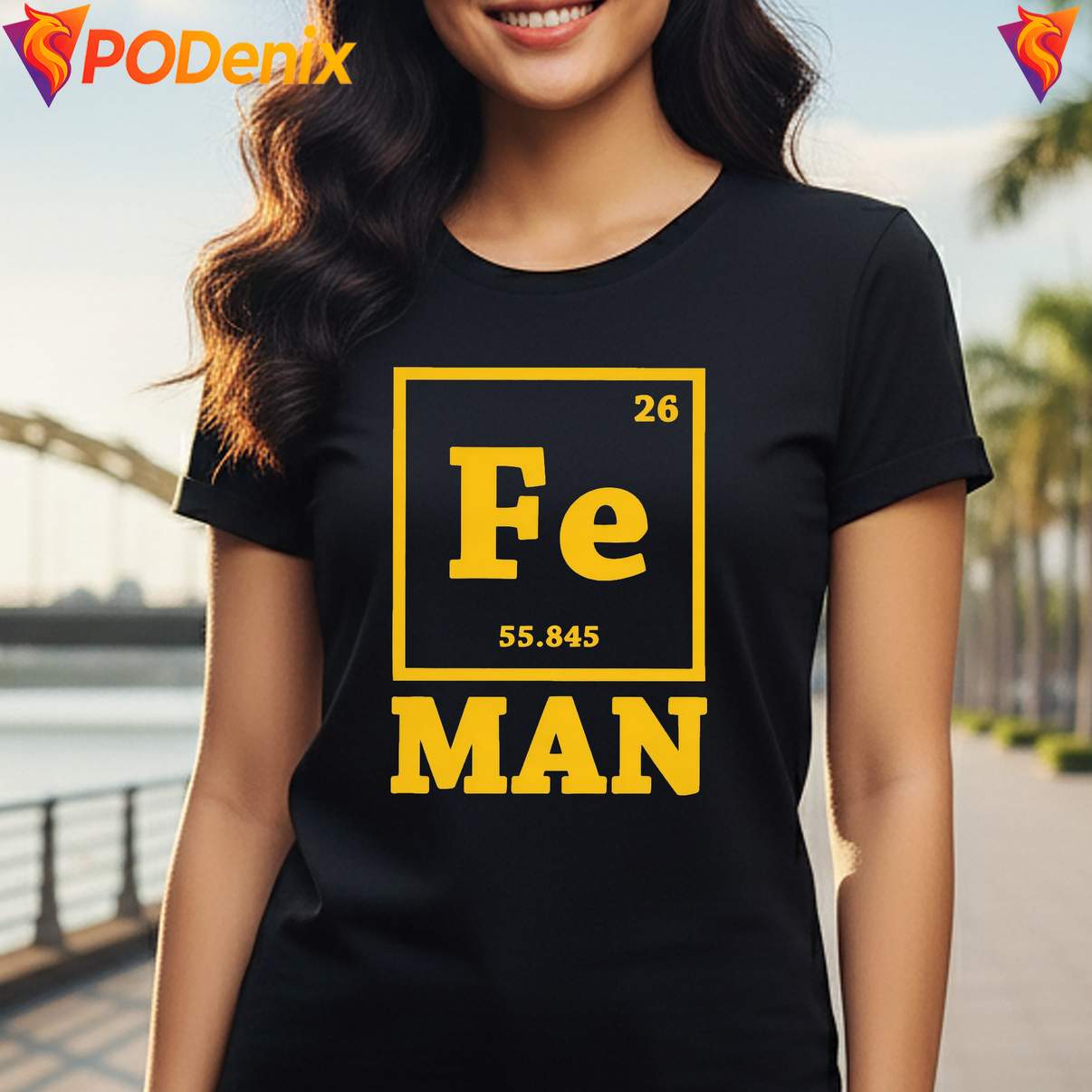 Iron Chemistry Man Science Shirt Funny Nerd Parody Graphic Design For Mens