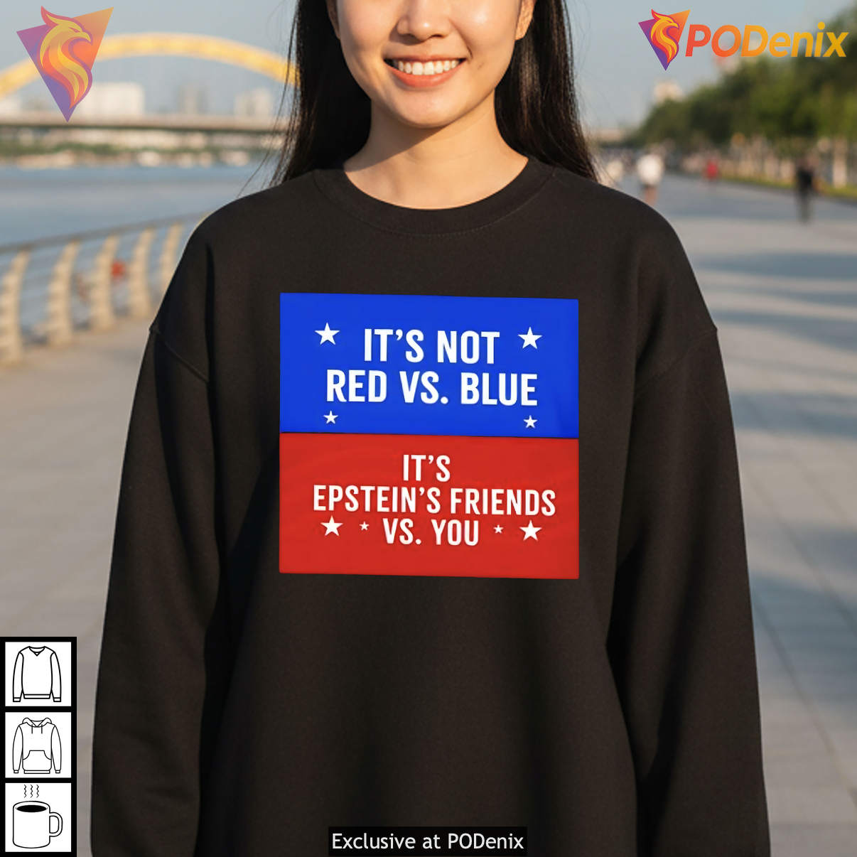 Its Not Red Vs Blue Its Epstein Friends Vs You Funny Political Meme Fan Shirt