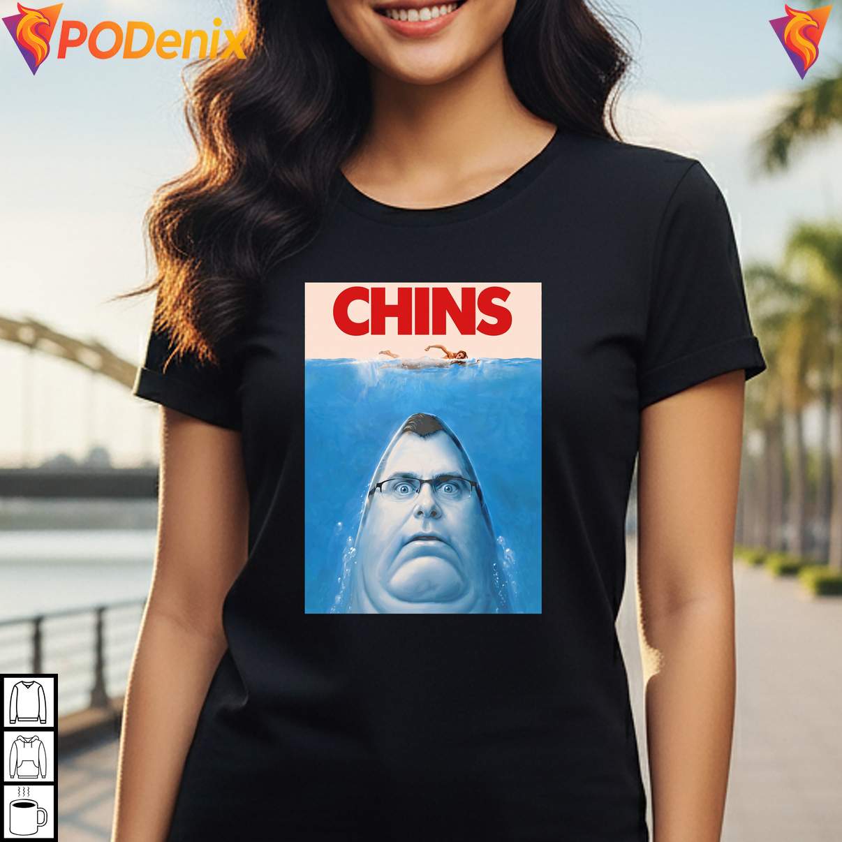 Jaws Need A Bigger Parody Humor T-Shirt Chins Funny Movie Meme Graphic Mens Jaws Need A Bigger Parody Humor T-Shirt Chins Funny Movie Meme Graphic Mens