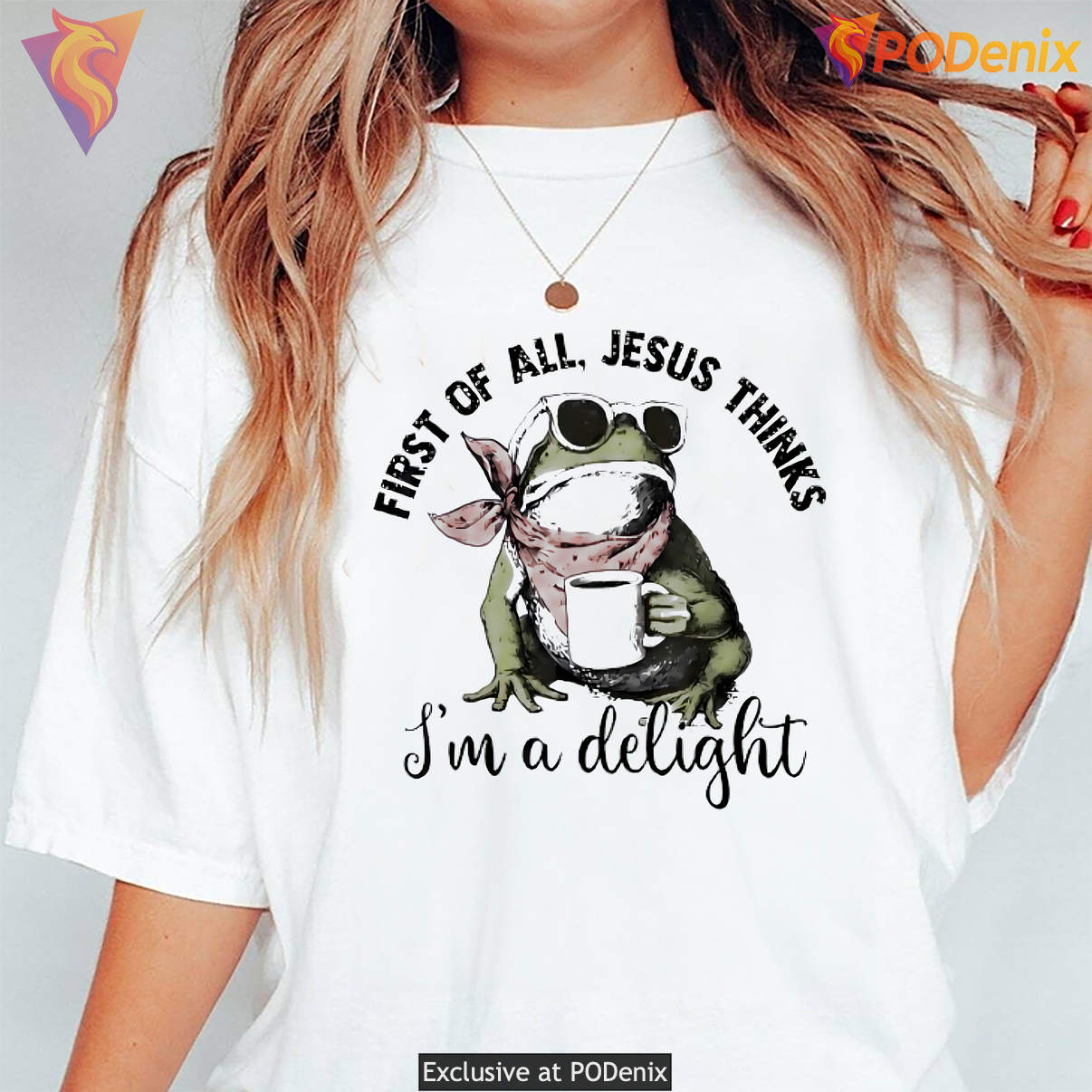 Jesus Thinks Im A Delight Shirt Christian Frog Funny Humor Graphic For Women Jesus Thinks Im A Delight Shirt Christian Frog Funny Humor Graphic For Women