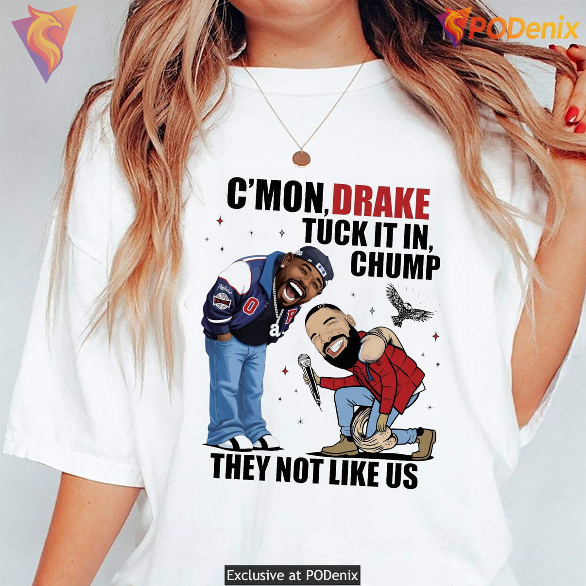 Kendrick Lamar They Not Like Us Shirt Cmon Drake Tuck It In Chump Graphic Fan