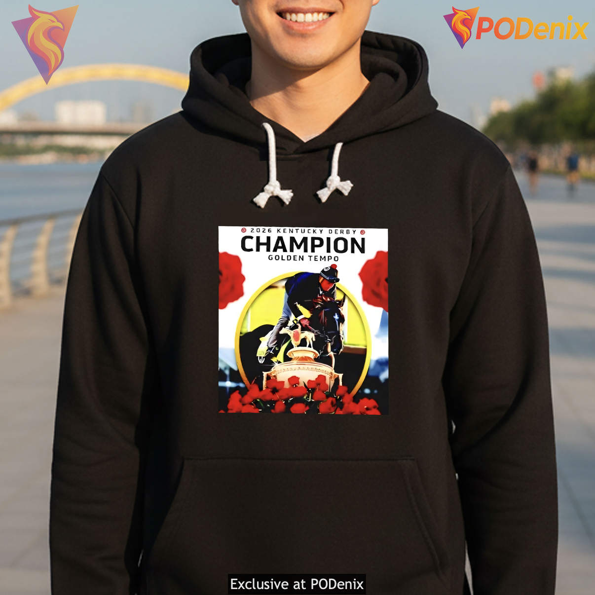 Kentucky Derby Cherie DeVaux 2026 Shirt Champion Golden Tempo Graphic Mens