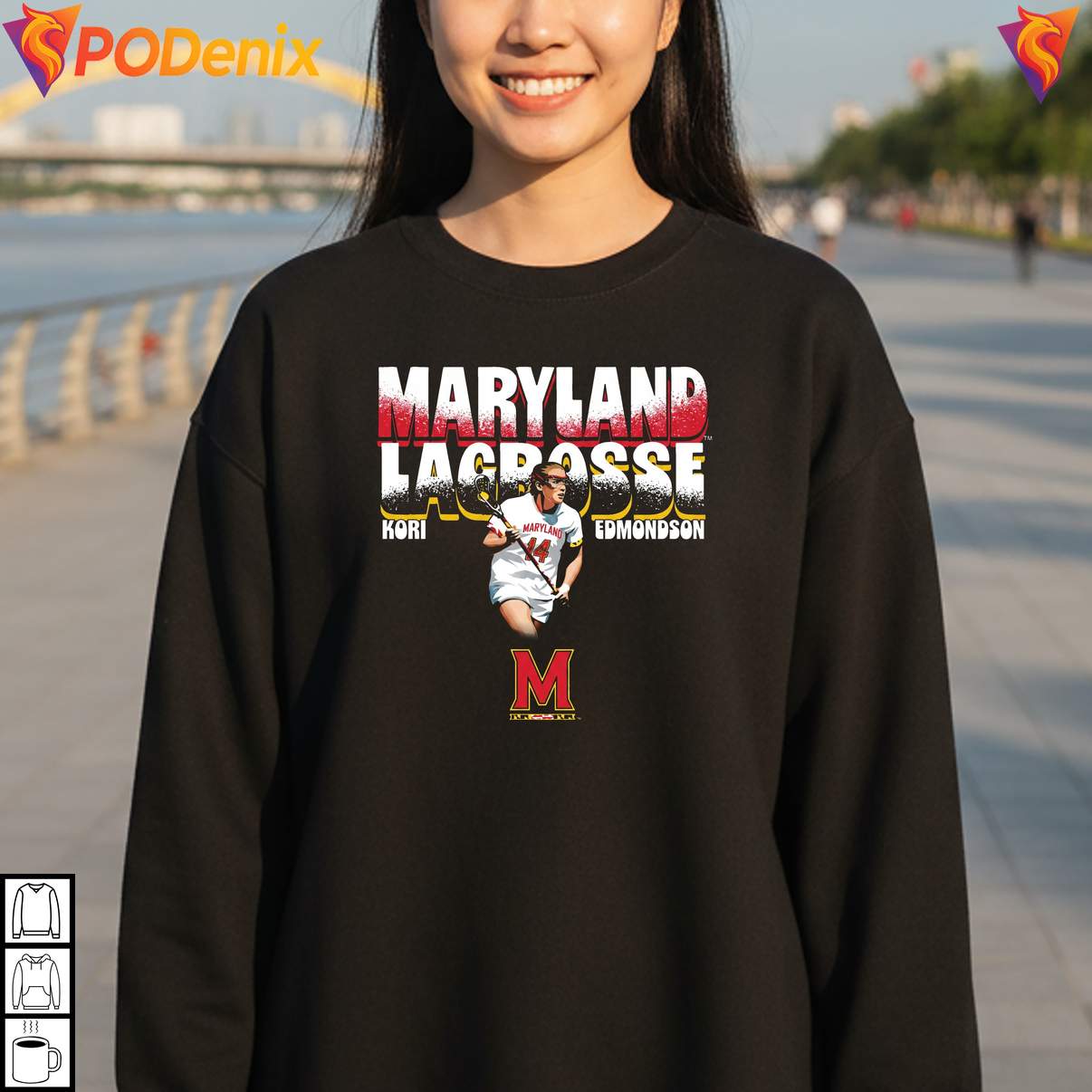 Lacrosse Illustrated Terrapins T-Shirt Kori Edmondson Maryland Fan Graphic Mens Lacrosse Illustrated Terrapins T-Shirt Kori Edmondson Maryland Fan Graphic Mens
