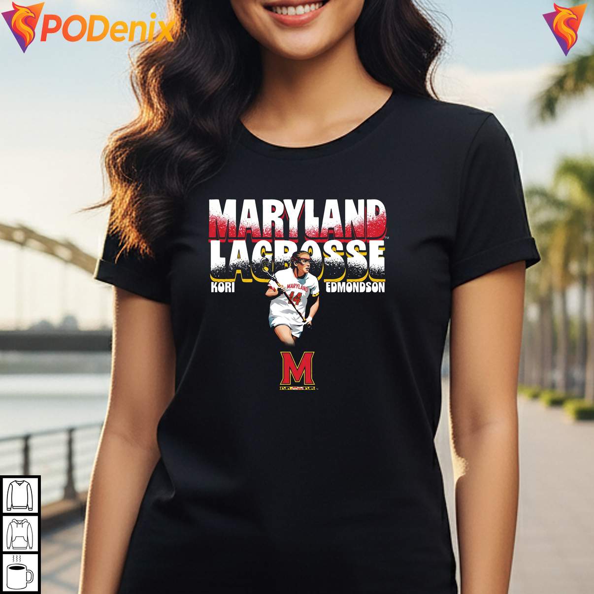 Lacrosse Illustrated Terrapins Tee Kori Edmondson Maryland Fan Graphic Mens Lacrosse Illustrated Terrapins Tee Kori Edmondson Maryland Fan Graphic Mens
