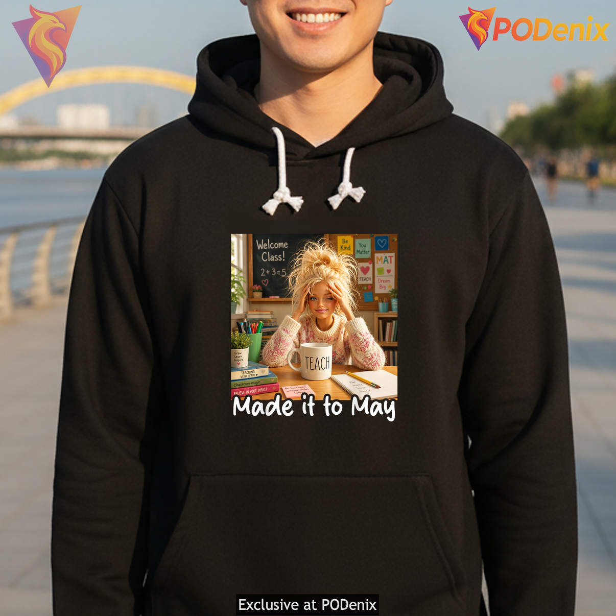Last Day Of School Shirt Funny Teacher Meme Made It To May Graphic Design
