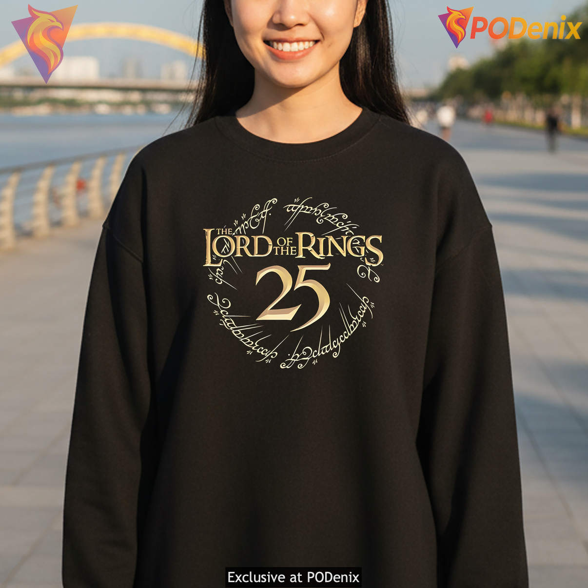 Lord Of The Rings 25th Shirt Anniversary Fantasy Movie Fan Graphic Design