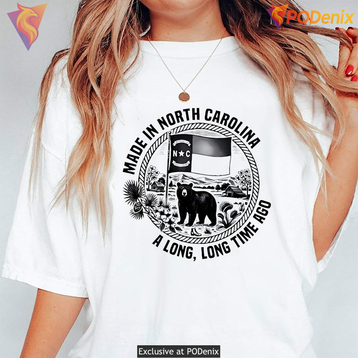 Made In North Carolina Long Ago T-Shirt Retro Home State Graphic Casual Mens Made In North Carolina Long Ago T-Shirt Retro Home State Graphic Casual Mens