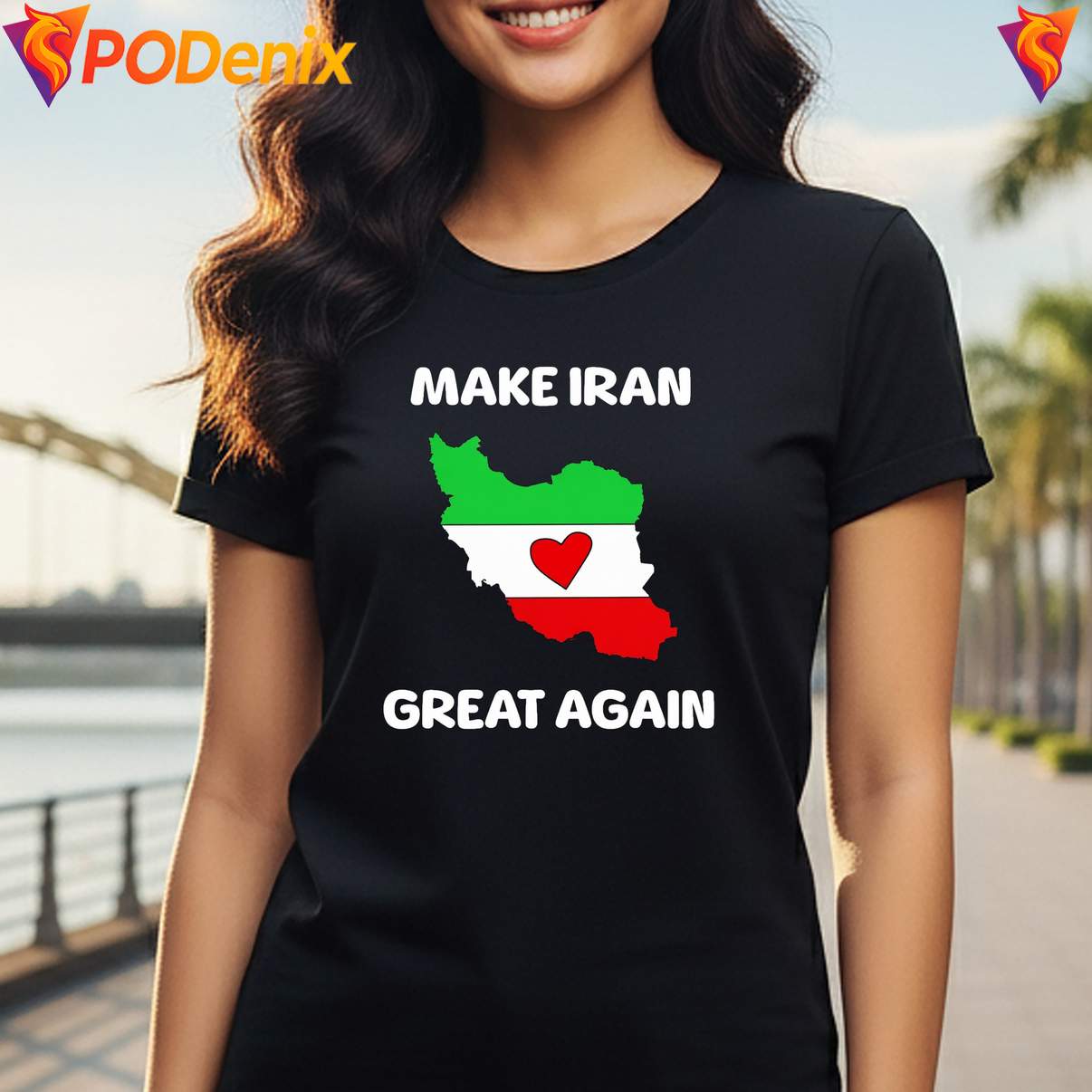 Make Iran Great Again Freedom Shirt Support The Iranian People Graphic Mens