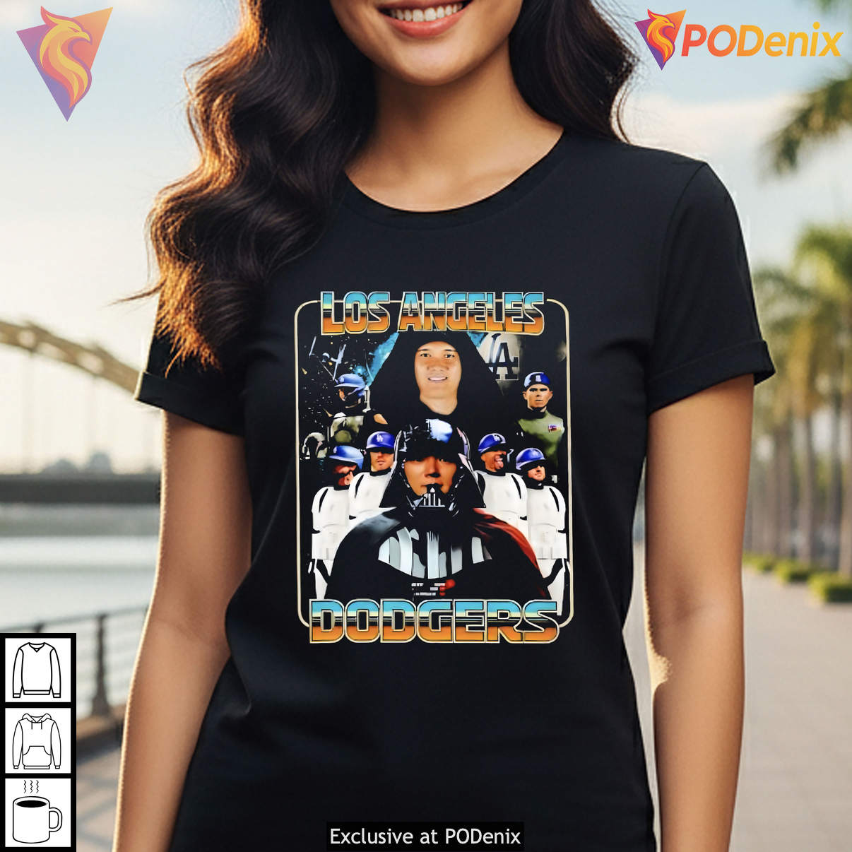 May The Force Los Angeles Dodgers Star Wars Baseball Sports Fan Shirt Apparel
