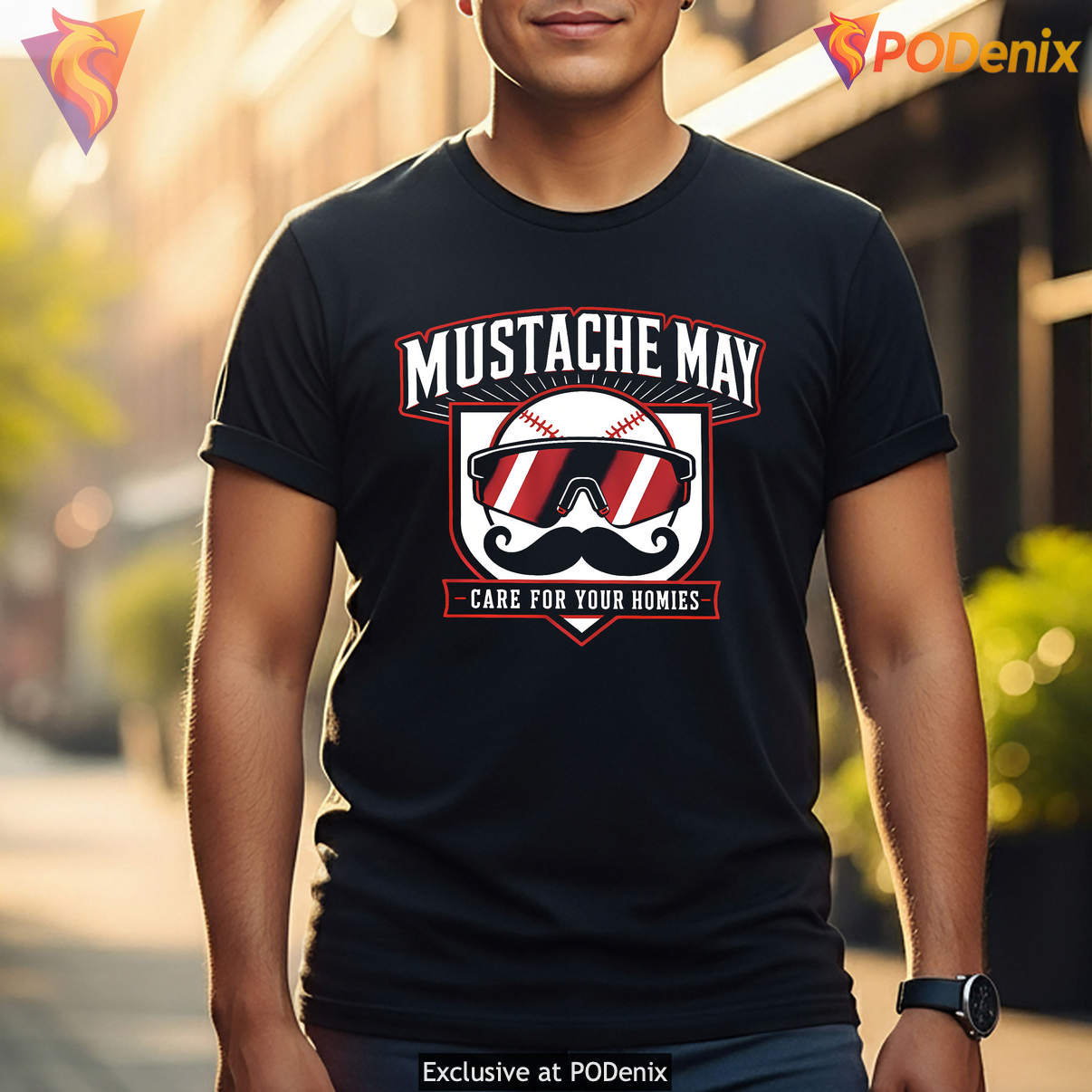 Mental Health Awareness Humor Shirt Mustache May Care For Your Homies Fan