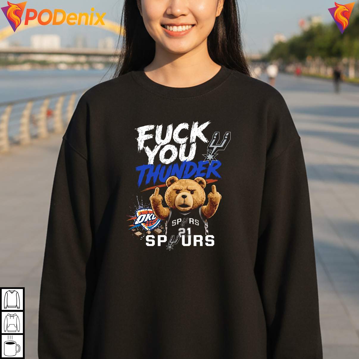 Middle Finger Teddy Bear Spurs Tshirt Fck You Thunder Basketball Graphic Men Middle Finger Teddy Bear Spurs Tshirt Fck You Thunder Basketball Graphic Men