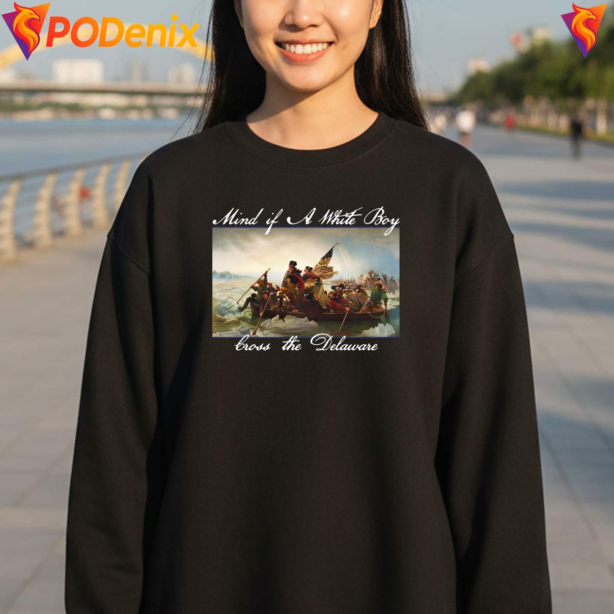 Mind If A White Boy Cross Shirt The Delaware Funny Historical Meme Graphic Men