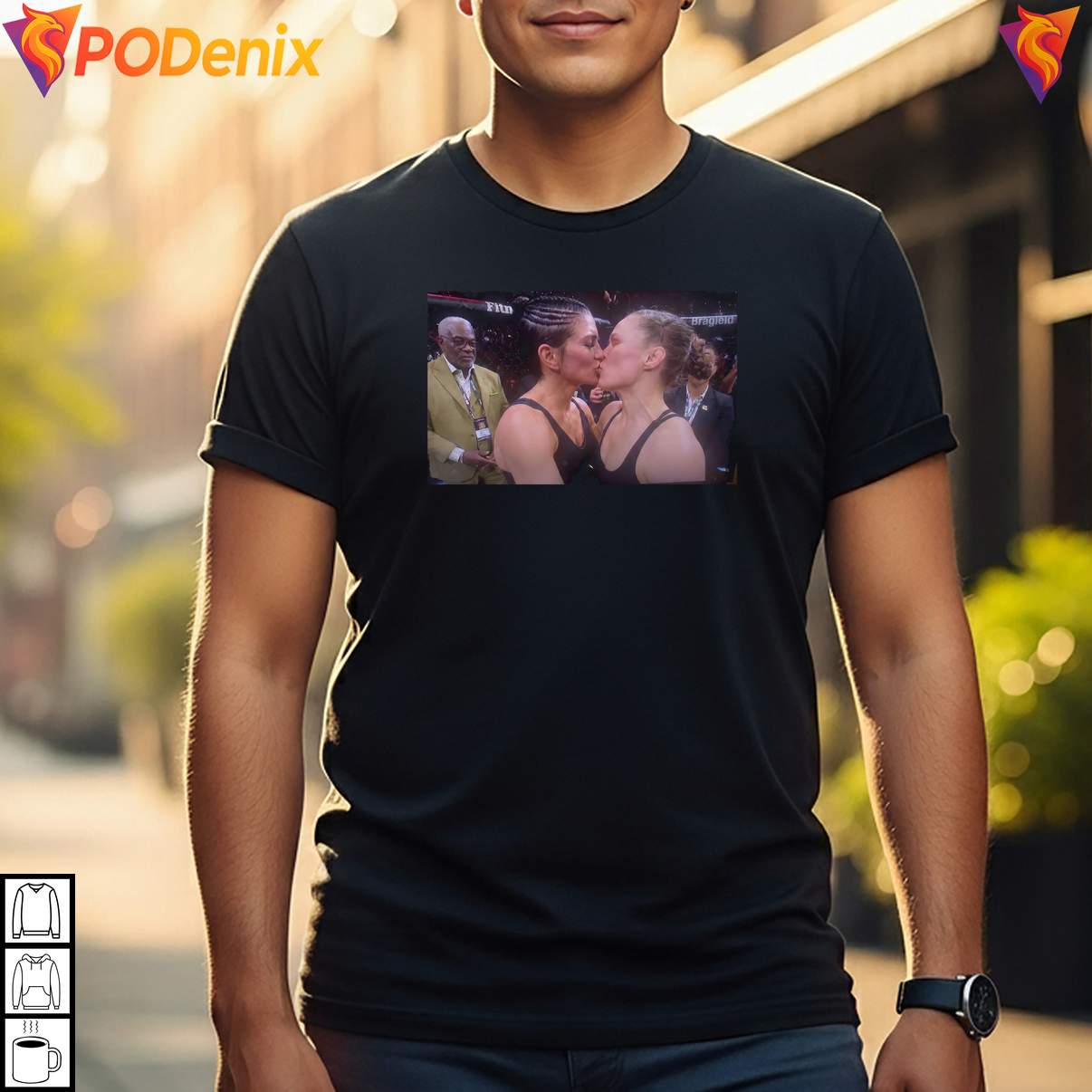 MMA Fighter Ronda Rousey Fan Shirt Kiss Gina Carano Sports Graphic For Mens