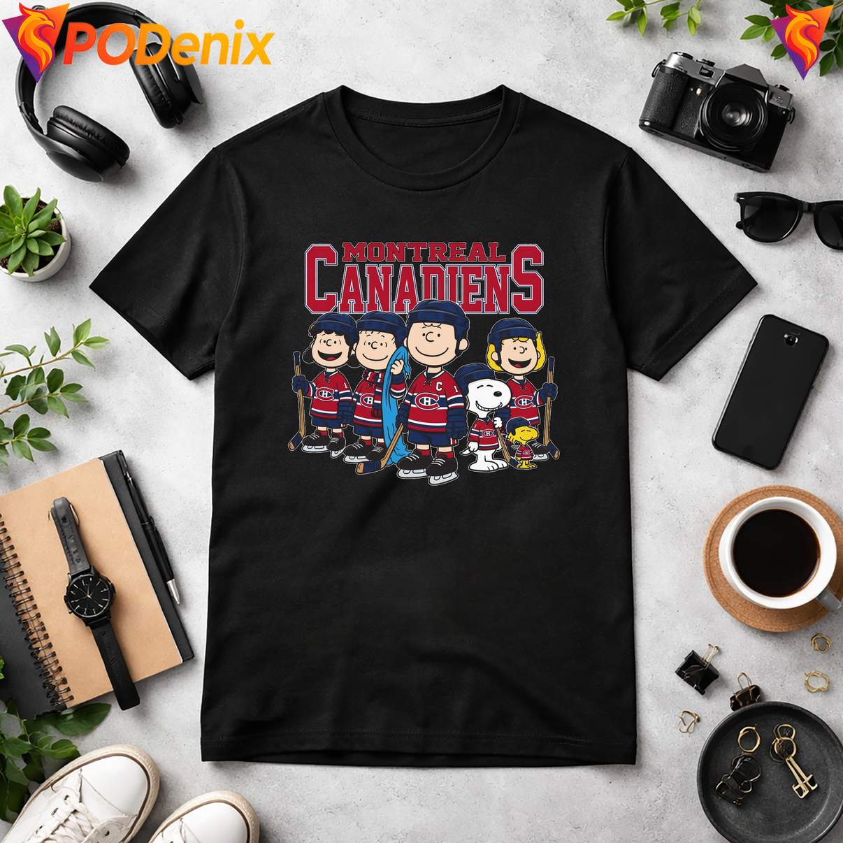 Montreal Canadiens Snoopy Shirt Peanuts Hockey Sports Fan Graphic For Mens