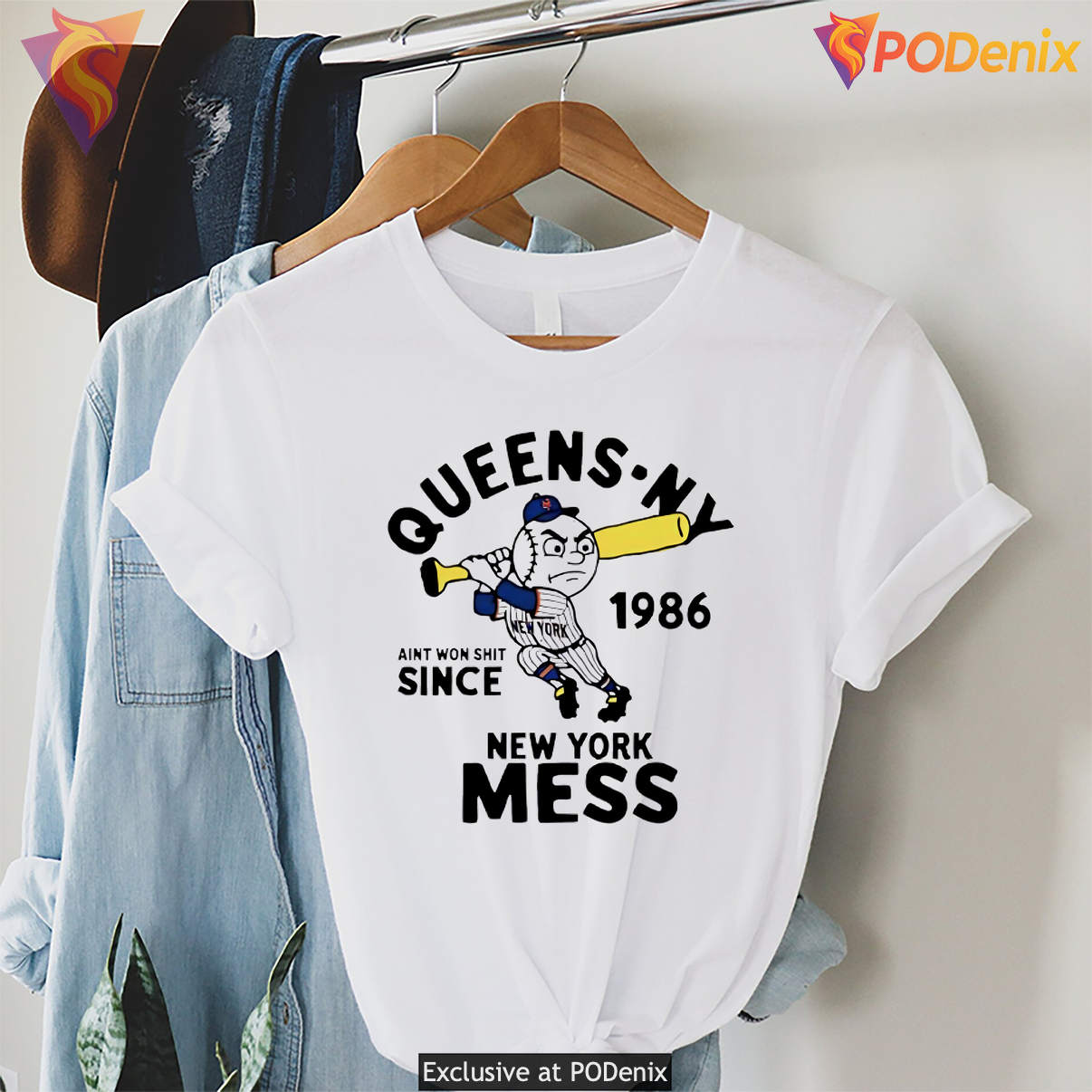 Mr Met Mascot New York Mess 1986 Shirt Queens Baseball Fan Graphic Novelty