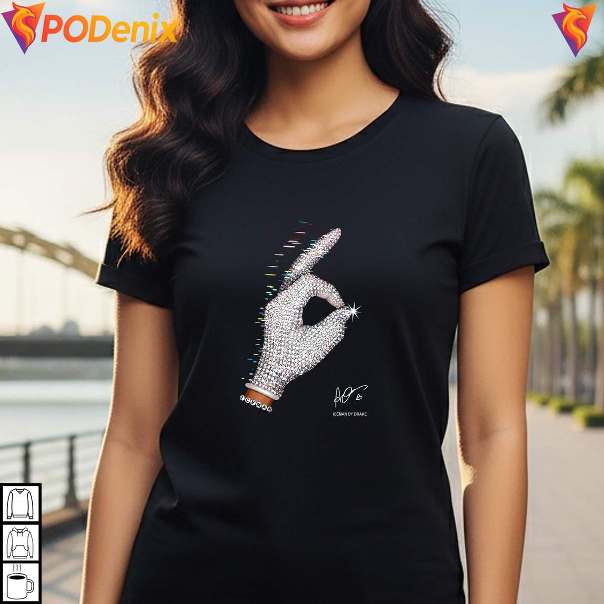 Musician Album Signature Drake Shirt Iceman Rap Concert Fan Graphic For Men