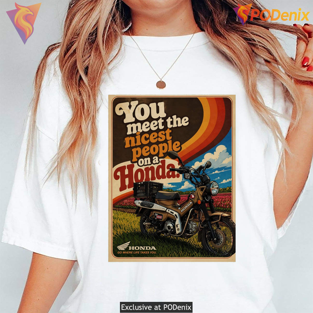 Nicest People On A Honda Shirt You Meet Retro Motorcycle Fan Graphic For Mens
