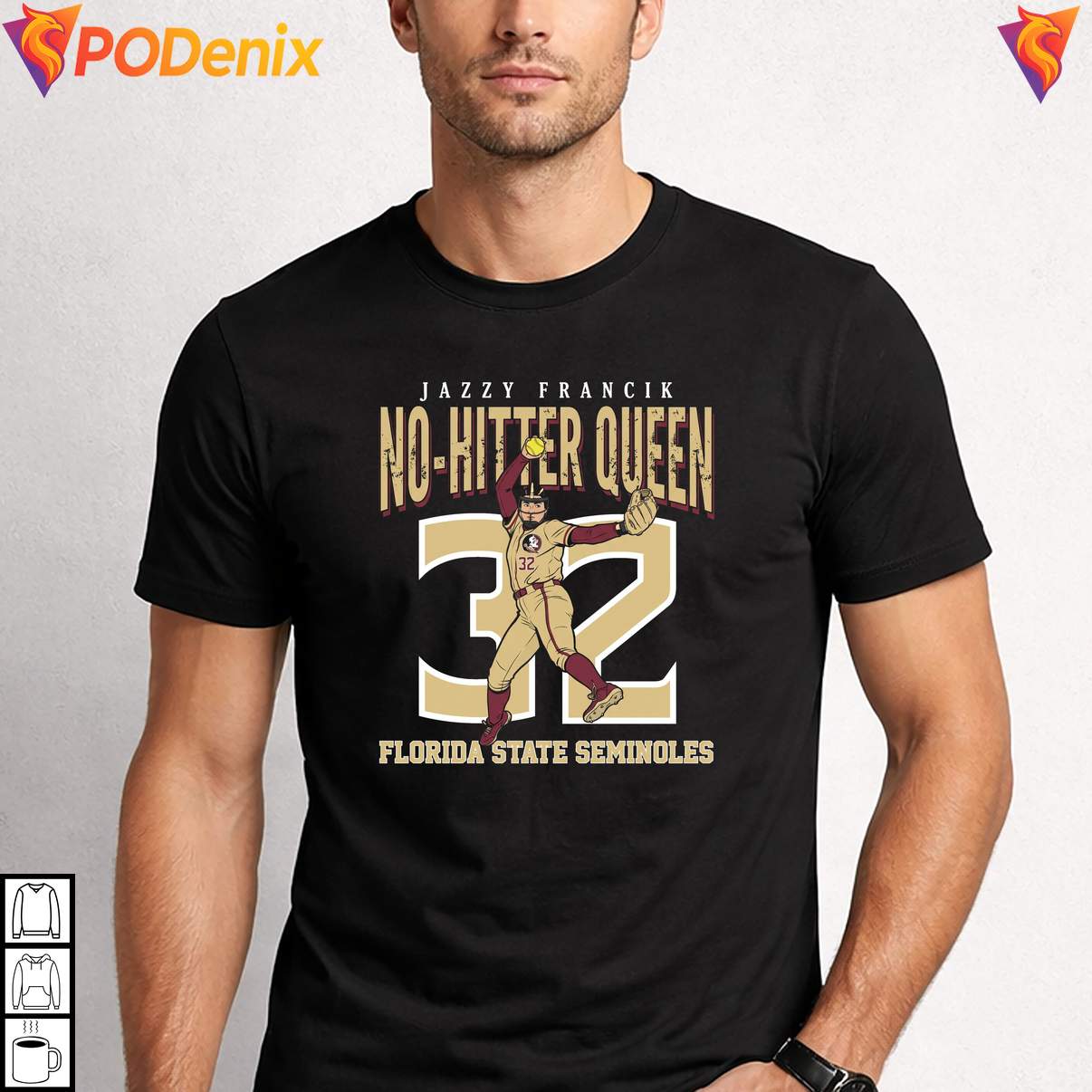 No Hitter Queen Jazzy Francik Shirt Florida State Seminoles Sports Graphic