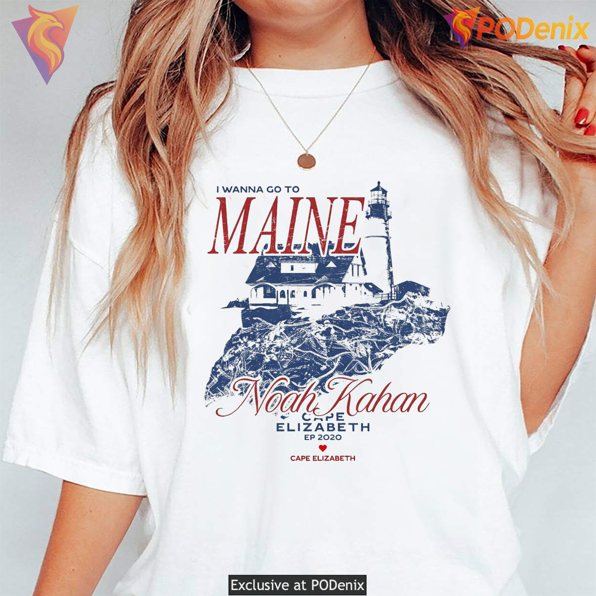 Noah Kahan Cape Elizabeth Shirt I Wanna Go To Maine 2020 EP Music Fan Graphic