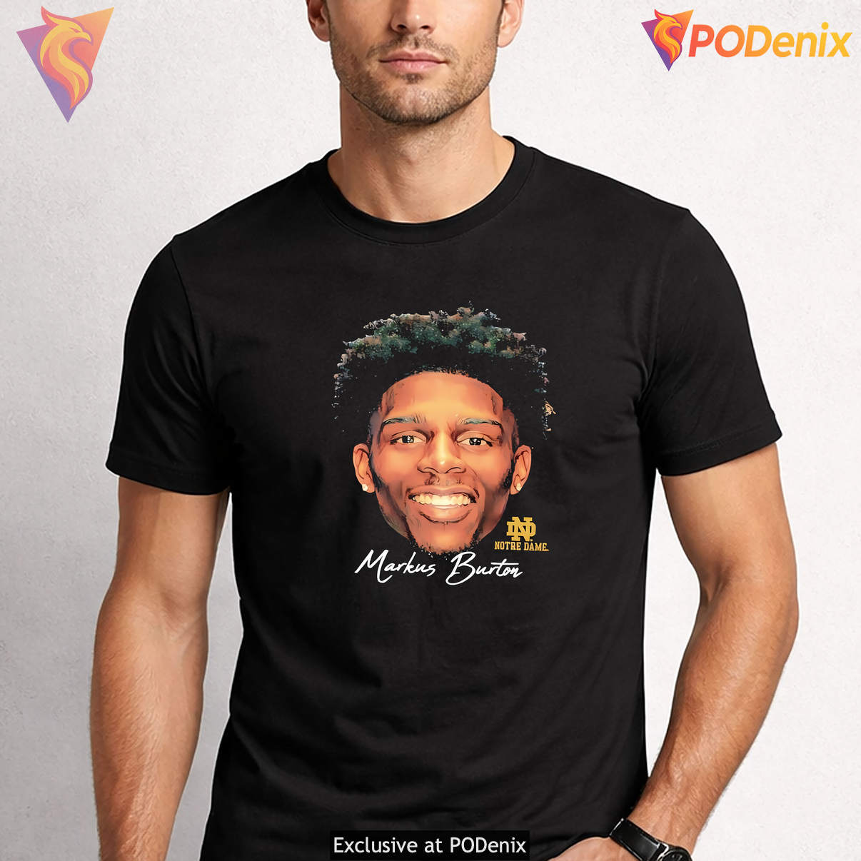 Notre Dame Fighting Irish Shirt Markus Burton Game Face Signature Basketball
