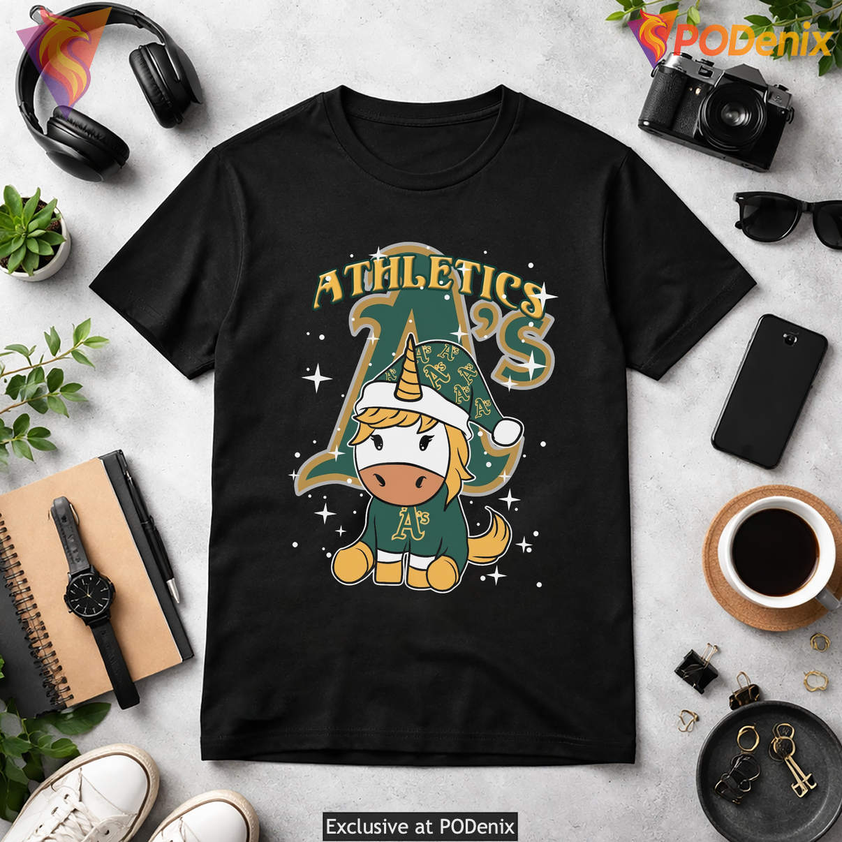Oakland Athletics Unicorn Shirt Cute Baseball Sports Fan Graphic For Womens