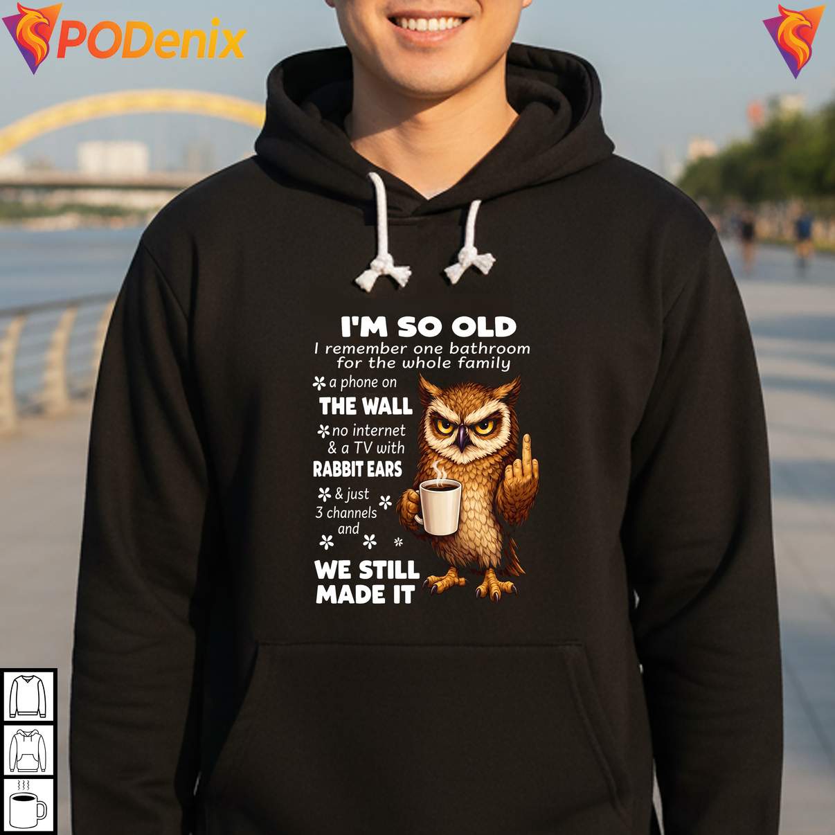 One Bathroom Phone On Wall Funny T-Shirt Owl Im So Old I Remember Graphic Men One Bathroom Phone On Wall Funny T-Shirt Owl Im So Old I Remember Graphic Men