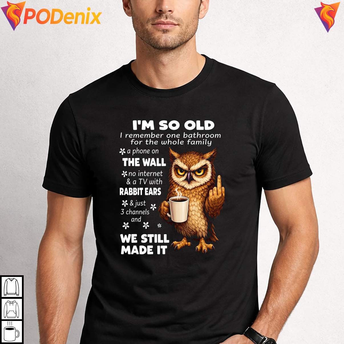 One Bathroom Phone On Wall Funny Tee Owl Im So Old I Remember Graphic Men One Bathroom Phone On Wall Funny Tee Owl Im So Old I Remember Graphic Men