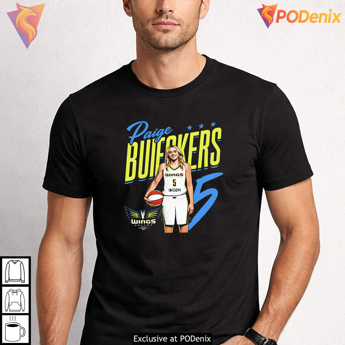 Paige Bueckers Number 5 Dallas Wings Basketball Sports Fan Tee Apparel Paige Bueckers Number 5 Dallas Wings Basketball Sports Fan Tee Apparel