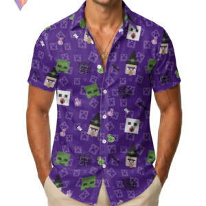 Pixel Pattern Egghead Hawaiian Shirt 2026 Anime Game Character Beach Apparel