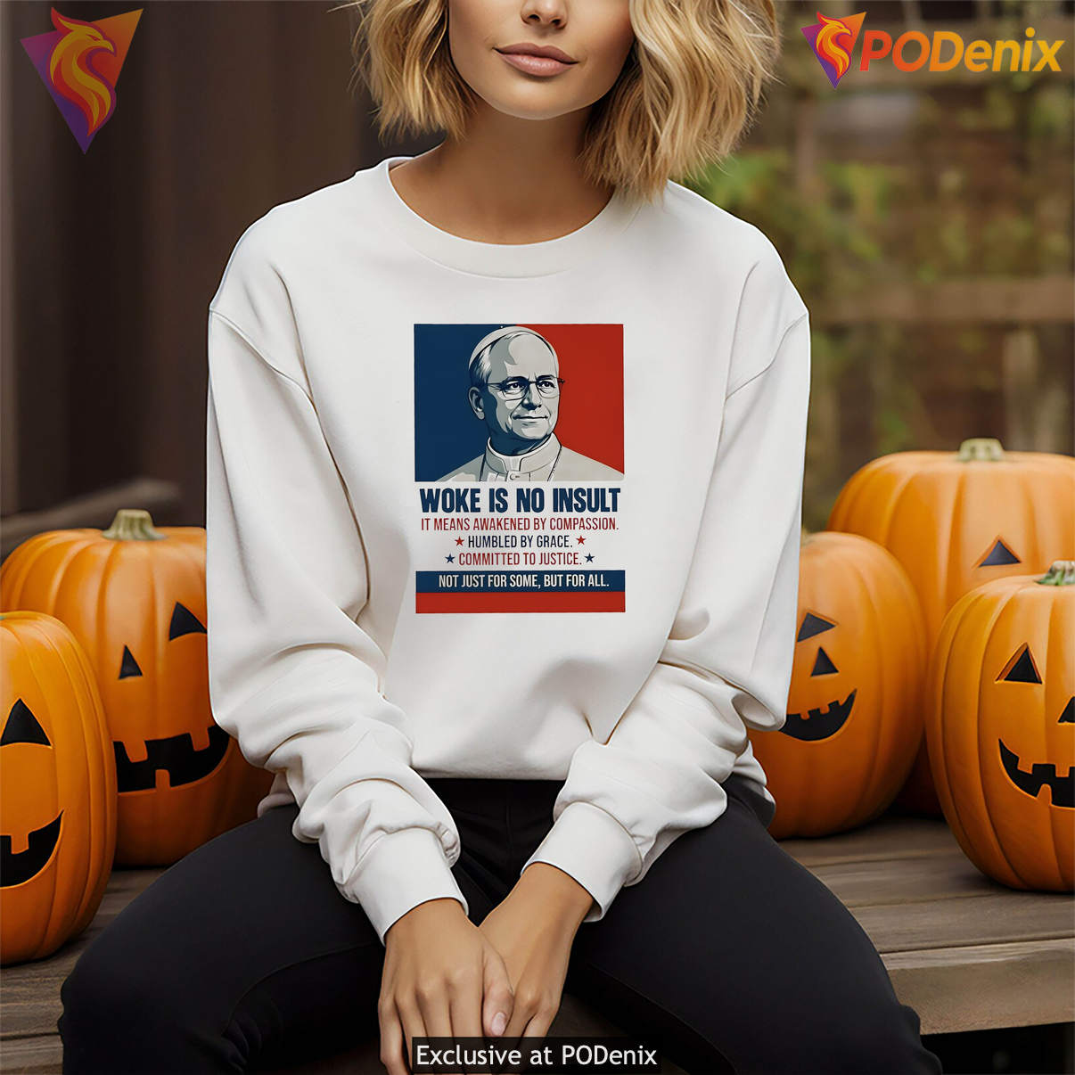 Pope Leo XIV Woke Is No Insult Tshirt Awakened By Compassion Graphic For Mens Pope Leo XIV Woke Is No Insult Tshirt Awakened By Compassion Graphic For Mens