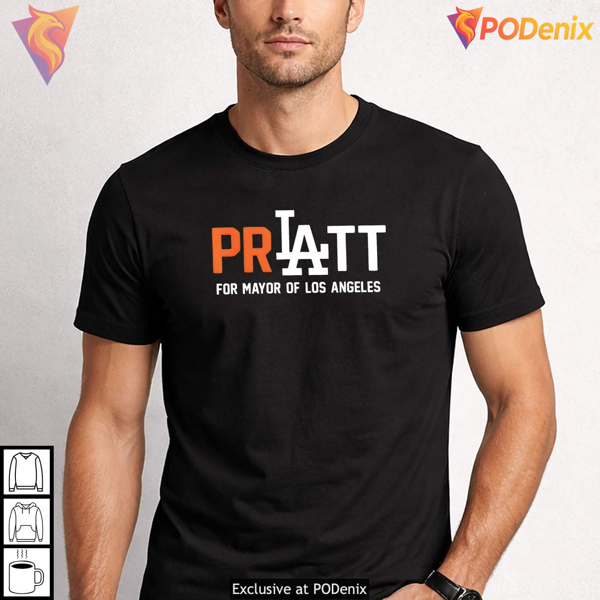 Pratt For Mayor Of Los Angeles Political Campaign Graphic Fan Casual Shirt