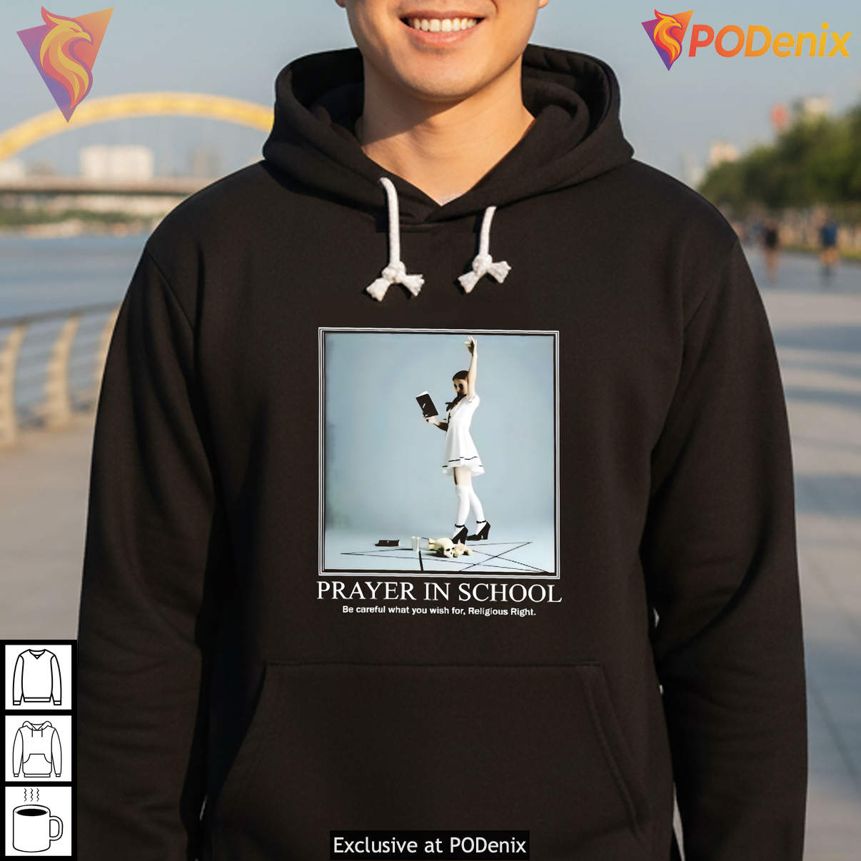 Prayer In School Be Careful What You Wish For Religious Meme Graphic Shirt