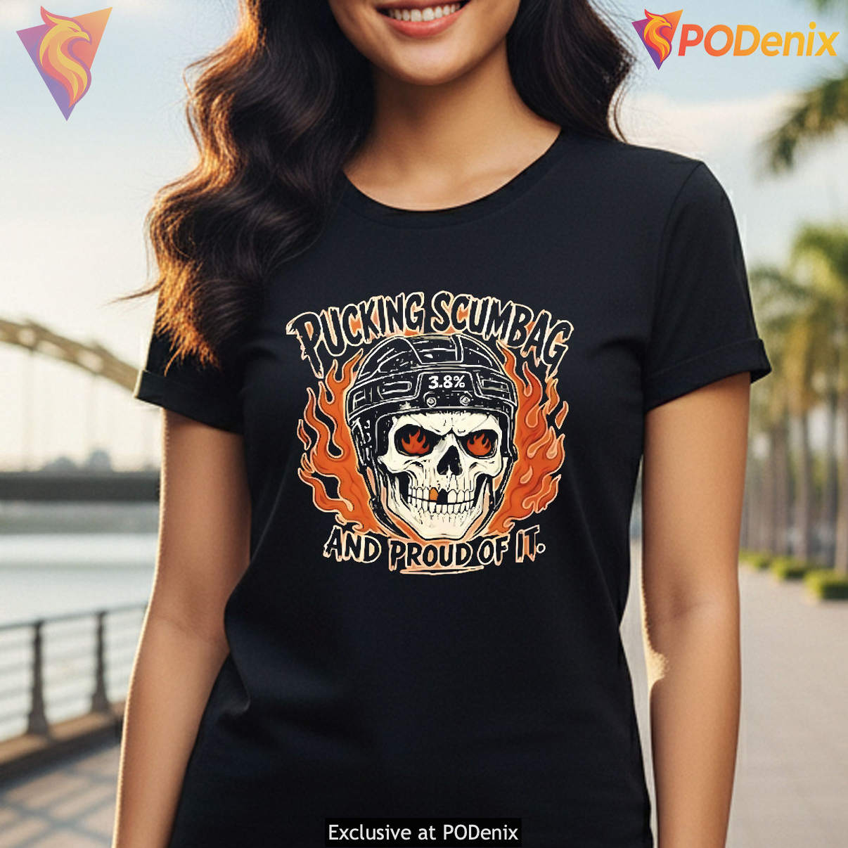 Pucking Scumbag Proud Of It Shirt Funny Hockey Humor Graphic Casual Mens Fan