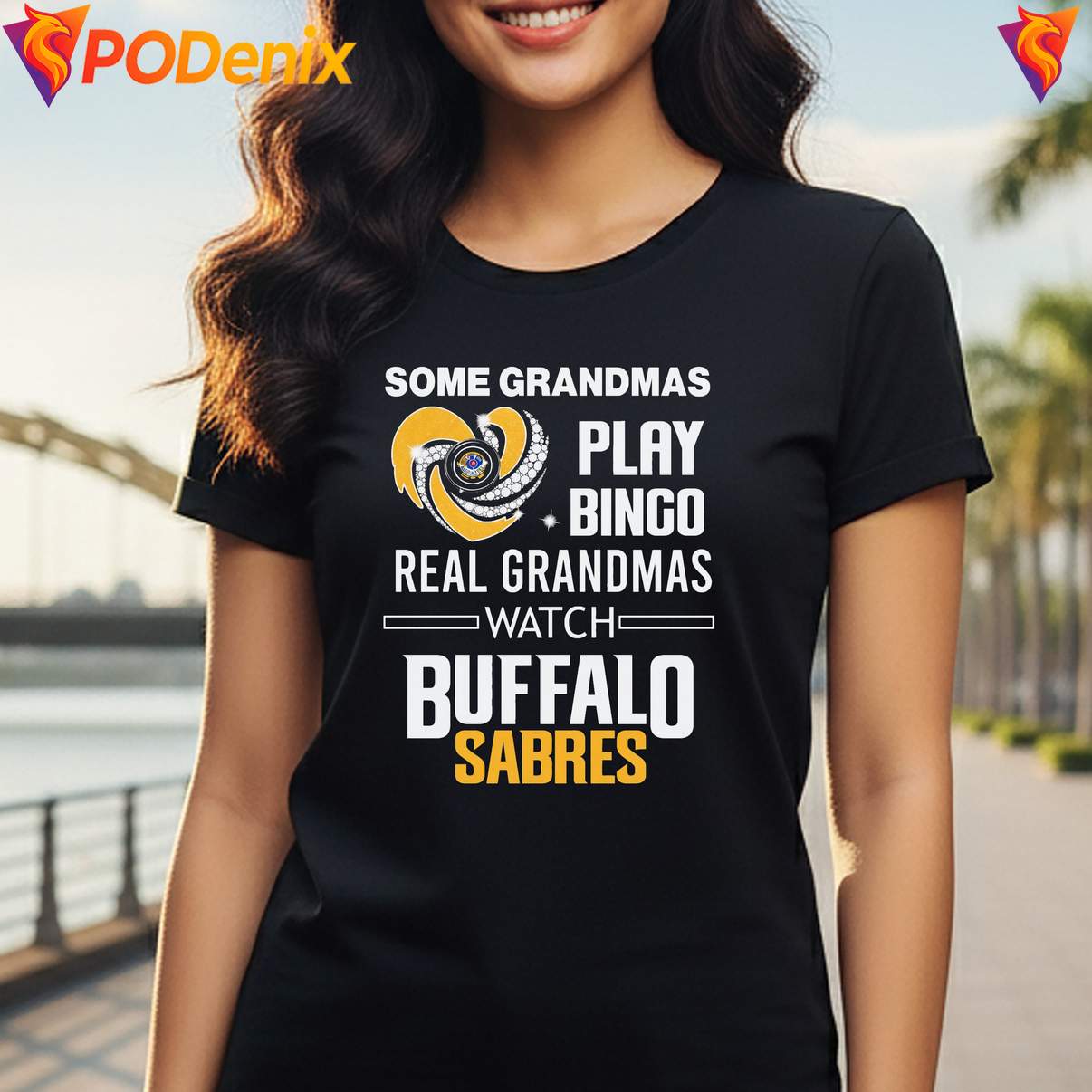 Real Grandmas Watch Sabres Tee Some Play Bingo Hockey Fan Graphic For Women Real Grandmas Watch Sabres Tee Some Play Bingo Hockey Fan Graphic For Women