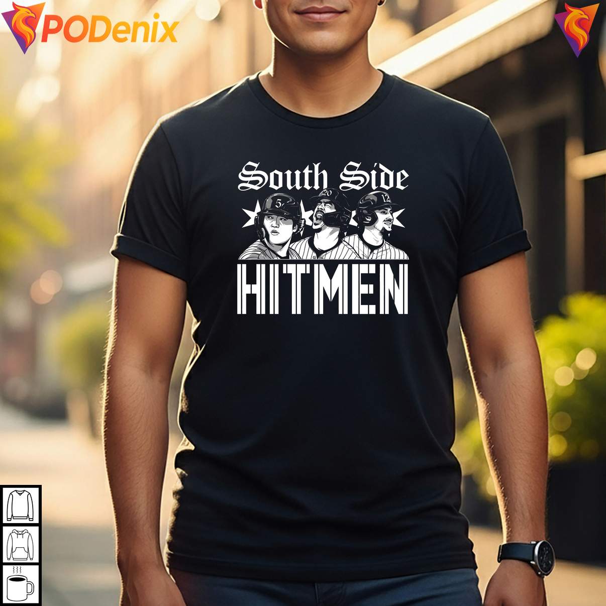 Retro South Side Hitmen Fan Shirt Baseball Sports Graphic Design Apparel Mens
