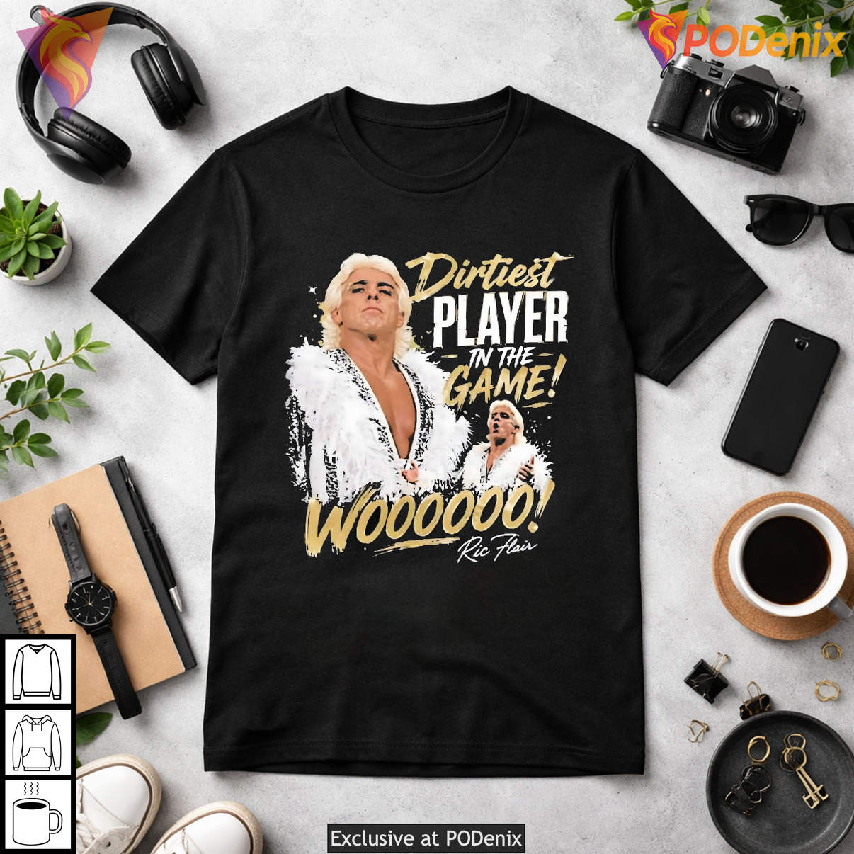 Ric Flair Dirtiest Player In The Game Wrestling Sports Fan Graphic Shirt