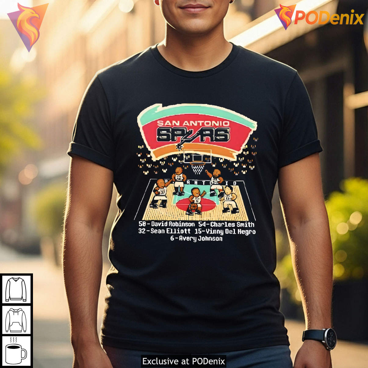 San Antonio Spurs David Robinson Legends Basketball Sports Fan Shirt Apparel