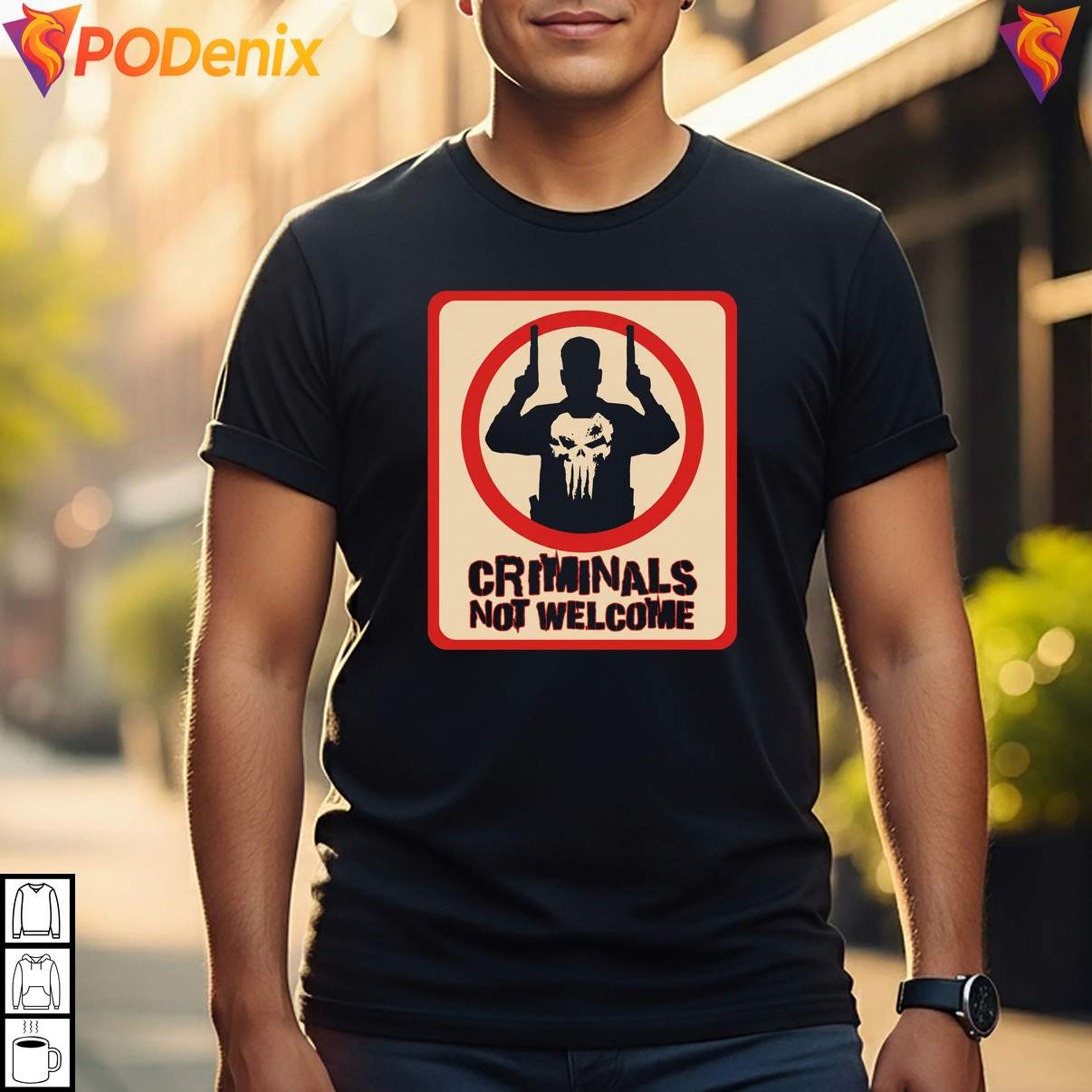 Sarcastic Criminals Not Welcome Shirt Funny Political Quote Graphic For Mens