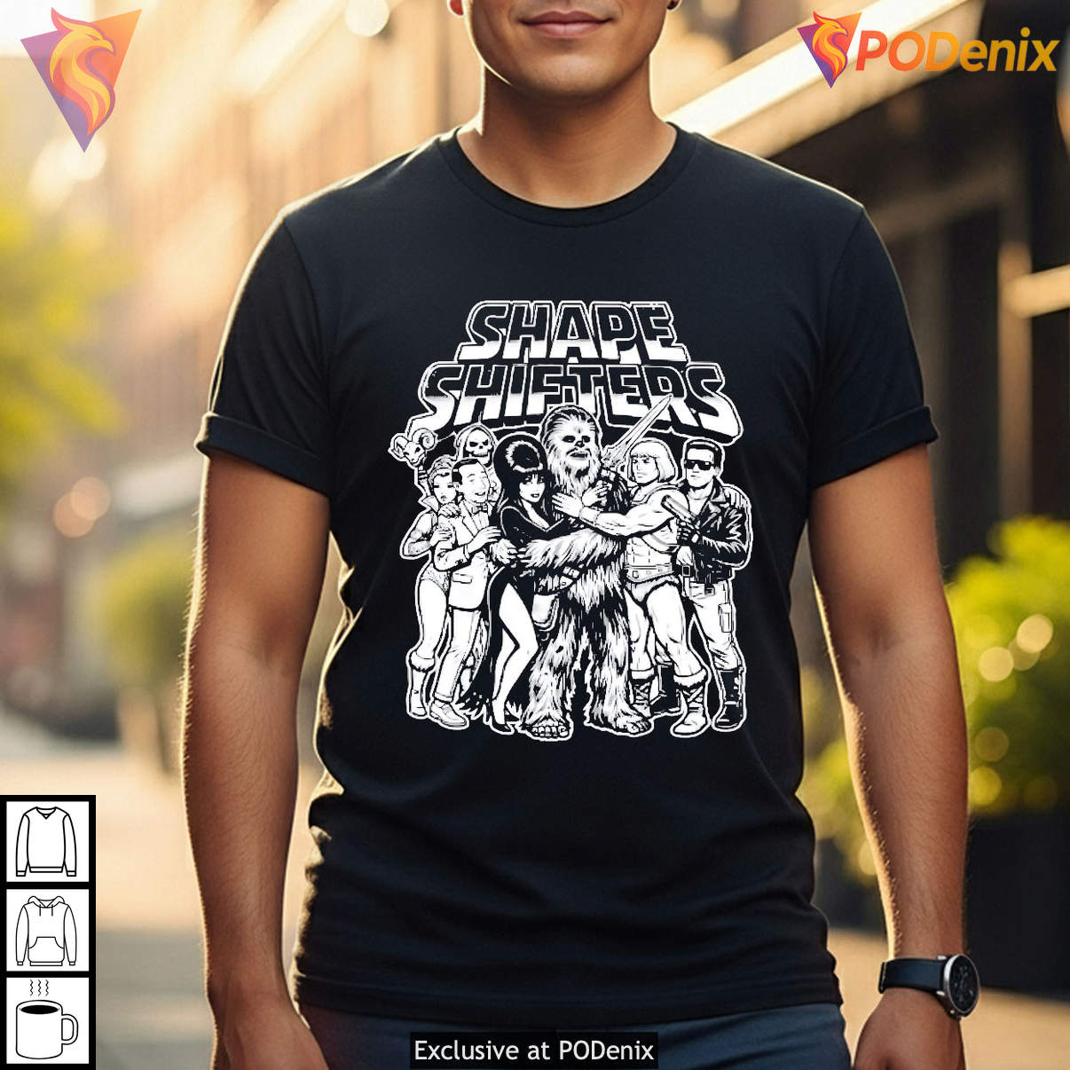 Shape Shifters Star Wars Terminator He Man Retro Graphic Fan Shirt Apparel
